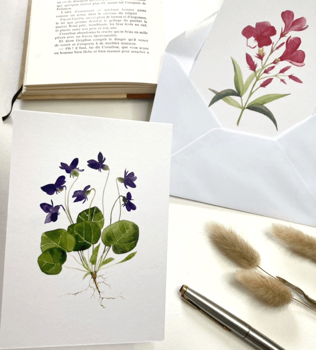 Carte postale « Violettes »