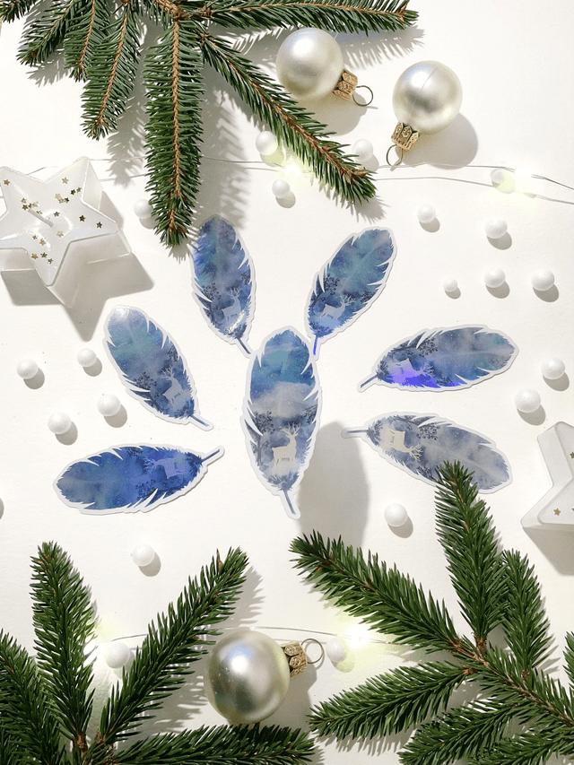 Sticker "Plume" holographique