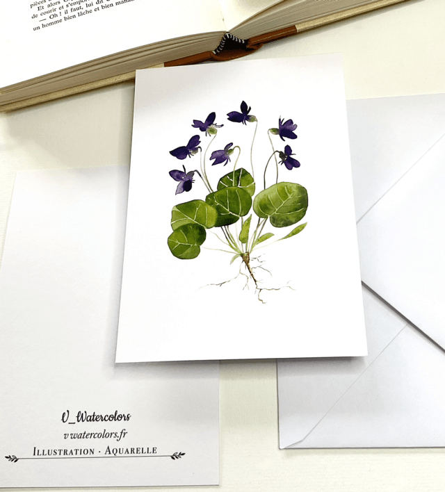 Carte postale « Violettes »