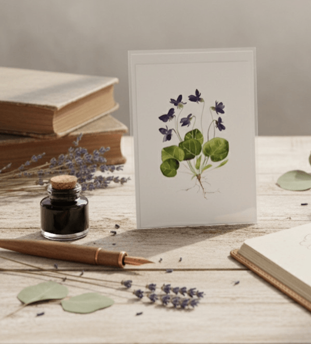 Carte postale « Violettes »